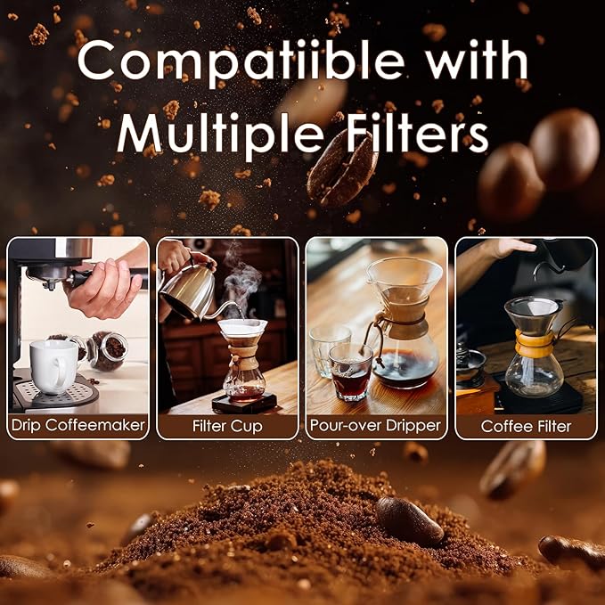 600 Count Coffee Filters #4, Cone Paper Coffee Filters 8-12 Cup, Unbleached Disposable No 4 Coffee Filter Compatible with Ninja Coffee Maker, Pour Over and Drip Coffee Maker