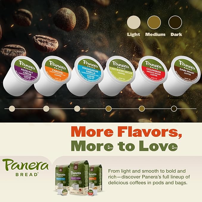 Panera Coffee Cinnamon Roll Ground Coffee, 100% Arabica Medium Roast, Bakery-Inspired Flavor, No Artificial Ingredients, 12oz Bag for Home Brewing