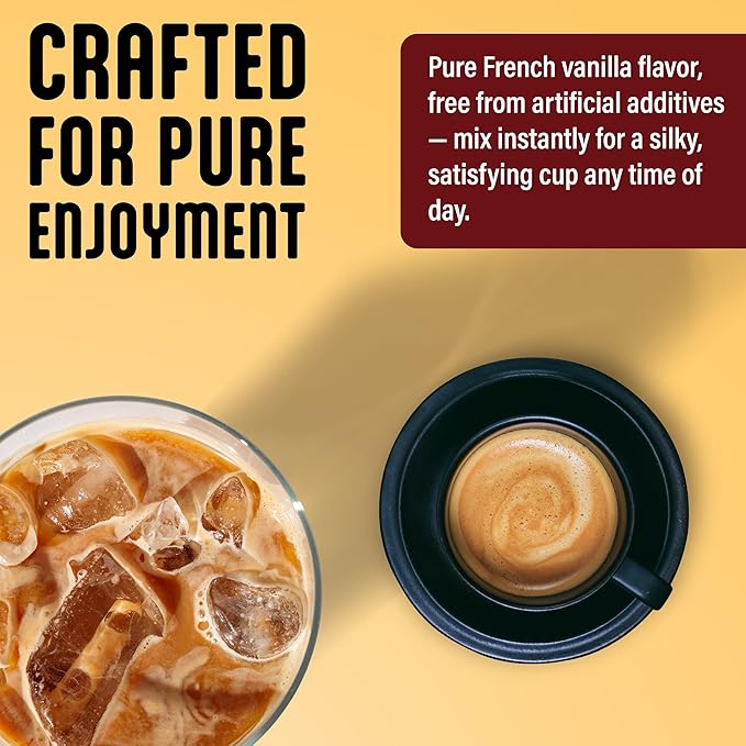 Blentte - Organic French Vanilla Drink Mix - Latte, Cappuccino, Frappe, Hot Chocolate & Coffee Blend - For Instant Delicious Beverage - Non-GMO - Dairy-Free - Gluten-Free - 10 Oz