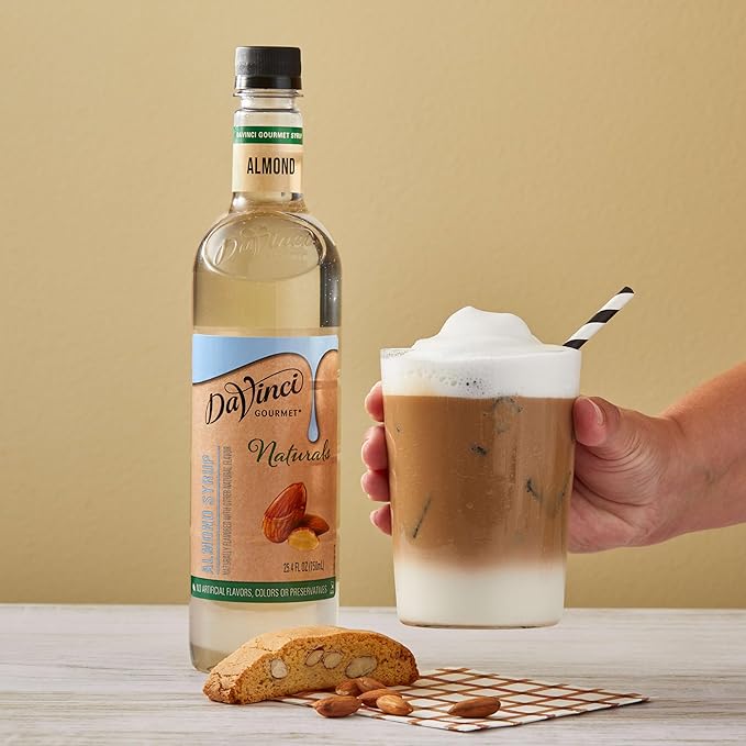 DaVinci Gourmet Naturals Almond Syrup, 25.4 Fluid Ounces (Pack of 1)