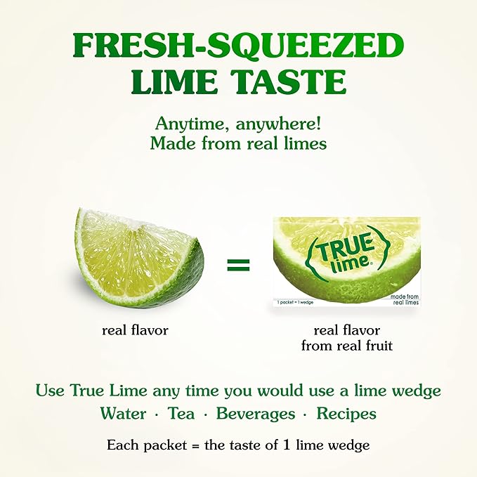 True Citrus Lime Water Enhancer, 100 Count, Pack of 2 | 0 Calorie | Sugar Free | Made with Real Limes | Bulk Dispenser