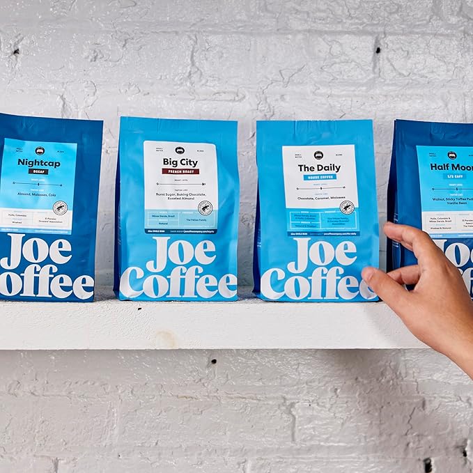 Joe Coffee Company - Nightcap Decaffeinated Whole Bean Specialty Coffee, 6 oz Bag | NYC Roaster, Rainforest Alliance Certified, Kosher, Climate-Friendly