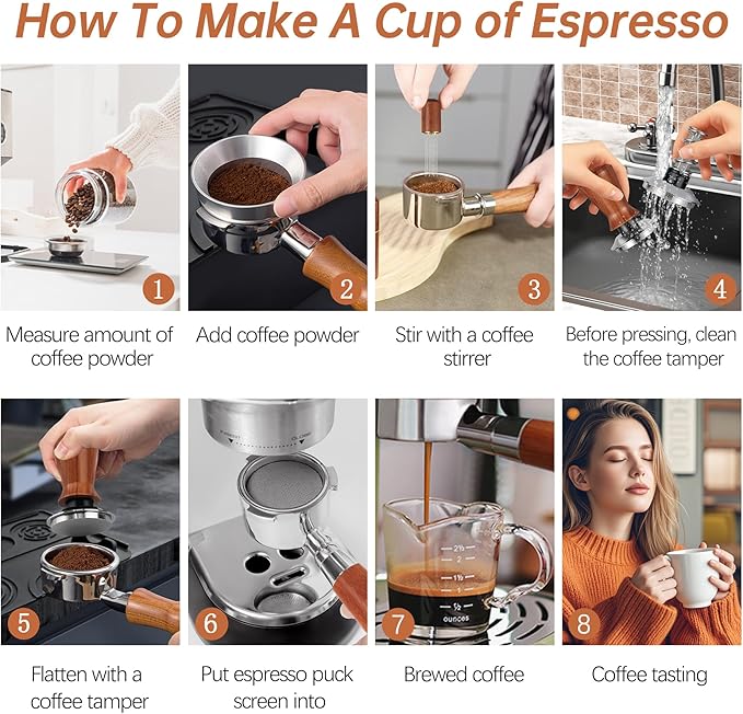 53mm Espresso Accessories Kit Spring Loaded Calibrated Espresso Tamper Espresso Tamping Mat Wdt Tool Dosing Funnel Set Coffee Tamper Espresso Machine Accessories for 53 mm Portafilter Barista Tool