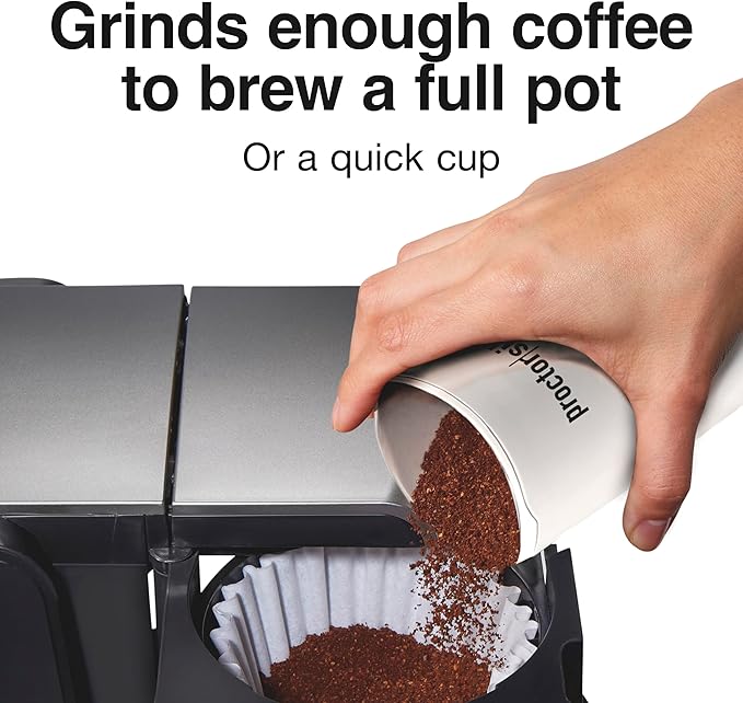 Proctor Silex Electric Coffee Grinder for Beans,Spices and More,Stainless Steel Blades,12 Cups,White,(Pack of 4)
