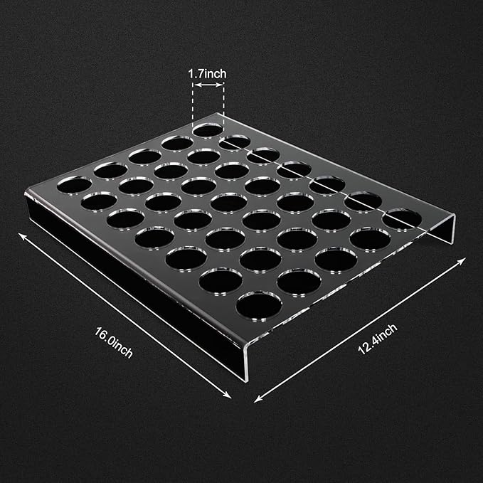 K Cup Coffee Pods Holder for 35 Pods, Clear Arcylic K Cup Coffee Organizer Tray for Drawer or Countertop Storage in Office and Kitchen