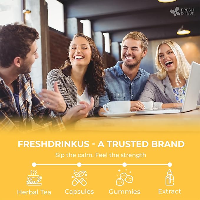 FreshDrinkUS, Chamomile Mint Tea Bags | 135 Count | Refreshing Herbal Blend of Chamomile Flower, Peppermint, Lemon Balm & other herbs – Smooth Floral & Minty Flavor – Premium Quality, Caffeine-Free
