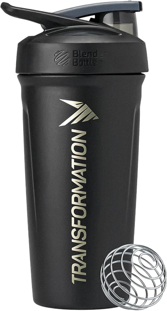 Transformation Performance Shaker BlenderBottle® | Double Insulated, Leak Proof & BPA Free | Perfect for Protein Shakes/Powder Mix | 24 Oz with Steel Whisk Ball (1)