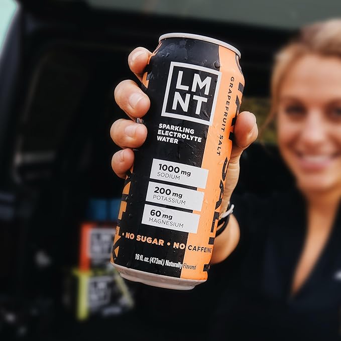 LMNT Sparkling Electrolyte Drink - Grapefruit Salt | 12-Count