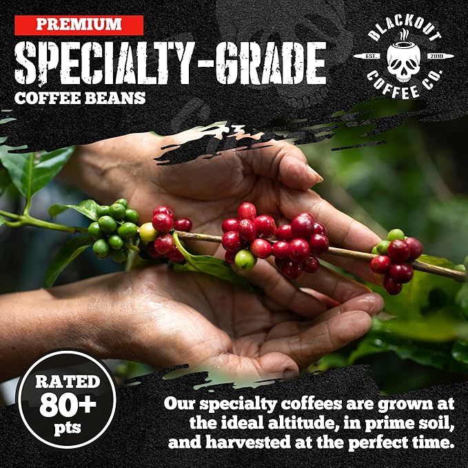 Blackout Coffee Brewtal Awakening Ground Coffee – Dark Roast, Bold Flavor – Freshly Roasted 12oz Bag