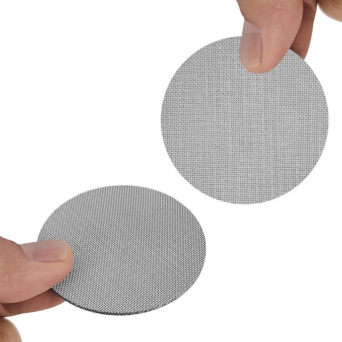 2 Pcs 53.3 mm Puck Screen, 1.7mm Thickness 150μm Stainless Steel Espresso Filter Screen for Espresso Portafilter Filter Basket (53.3 mm,150 micron)