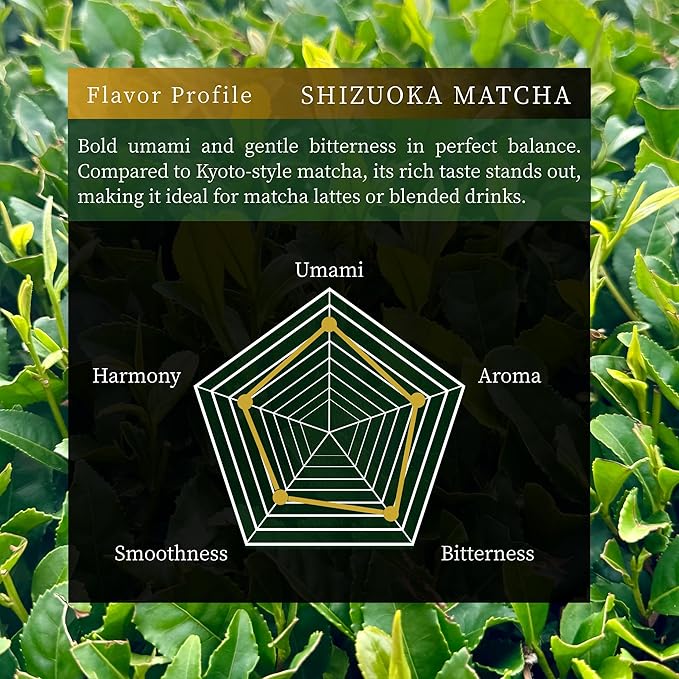 Shizune Matcha, Shizuoka Harvest Essential Grade – Authentic Japanese Matcha Green Tea Powder, 80g (2.8 oz) Bag