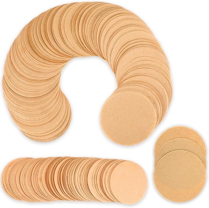 Outus 2 Pack 700 Count Coffee Filter Paper Replacement Filters with Filter Holder Round Disposable Paper Filters for DIY Compatible with the Aeropress Coffee and Espresso Maker(Brown)