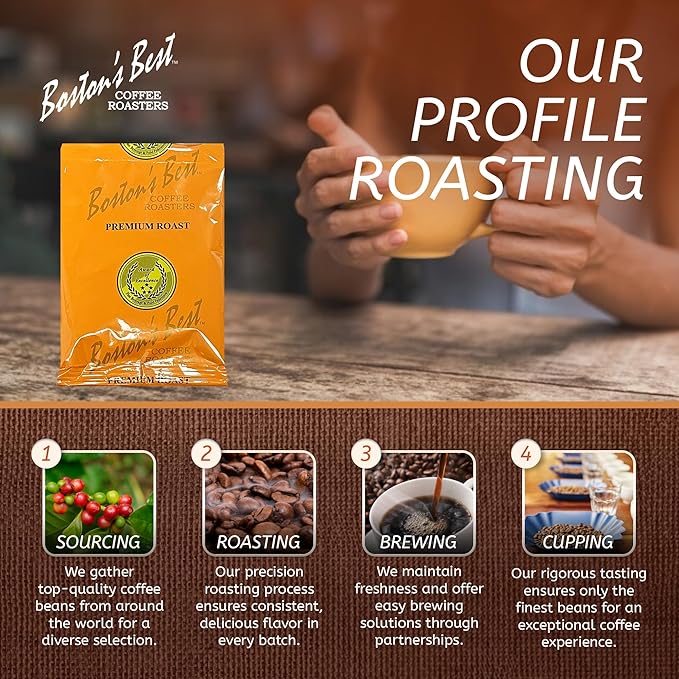 Boston’s Best - In-Room Premium Roast Regular Ground Coffee Filter Portion Packets, Brewed Drinks, Pack of 200 (.664 oz. per packet), Use with 4-Cup Drip Coffee Machine