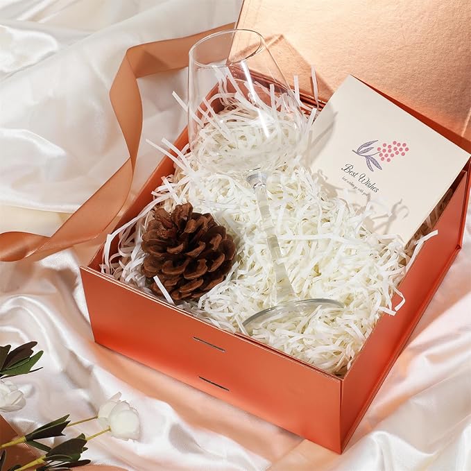 OEMVALATY Rose Gold Gift Box,14x12x5 Inches Gift Boxes with Lids for Presents with Magnetic Closure and Ribbon for Wedding,Storage,Birthday(5-Pack)