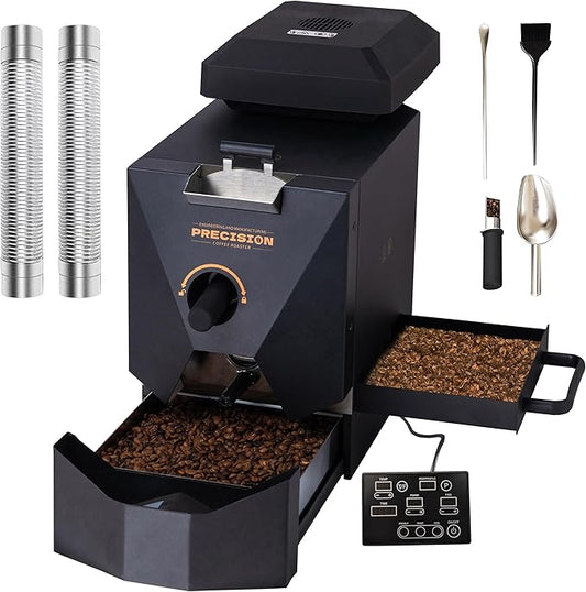 1Pound Electric Coffee Roaster for Home Use, Automatic Roasting And Easy Operation, With A Smoke Filter(Suitable for light roasting), 2 Chimney Tube, And Chaff Collector.