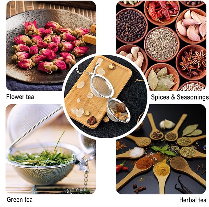 NSTagate Tea Infuser Loose Leaf Tea Steeper 7 Chakra Healing Crystal Tree Life Wire Wrapped Crescent Moon Pendant Tea Strainers for Loose Tea Natural Reiki Spiritual Quartz Gemstone Tea Ball