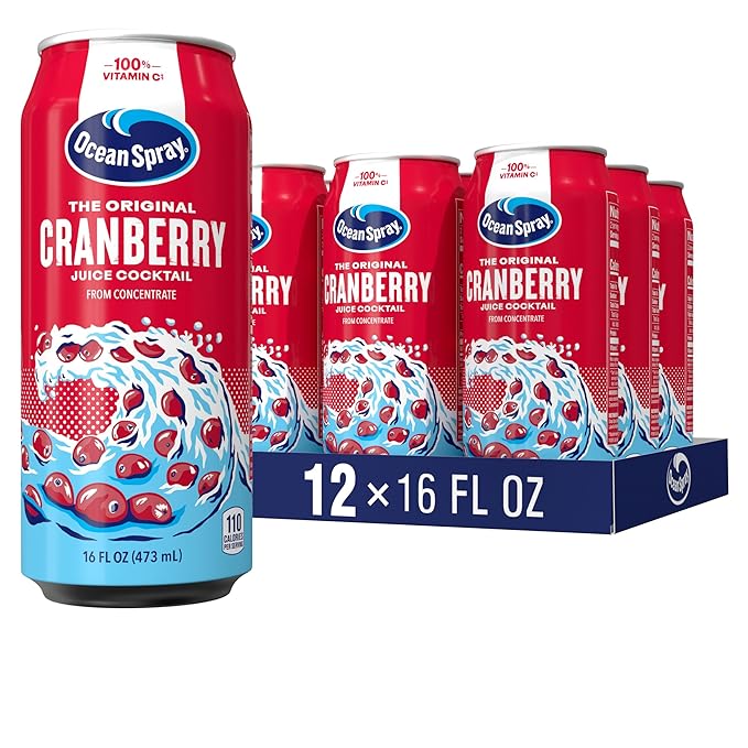 Ocean Spray® Cranberry Juice Cocktail Juice Drink, 16oz can (12 Pack)