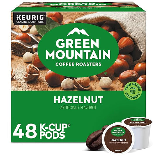 Green Mountain Coffee Roasters Hazelnut Coffee, Keurig Single Serve K-Cup Pods, Light Roast, 48 Count