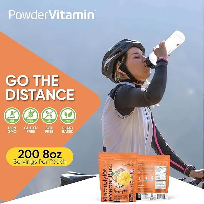 PowderVitamin Electrolytes Powder Plus (100 Servings) Mango Passionfruit Electrolyte Powder Zero Calorie Keto,0Sugar, No Maltodextrin,1000mg Potassium,120mg Calcium,120mg Magnesium, Hydration Powder
