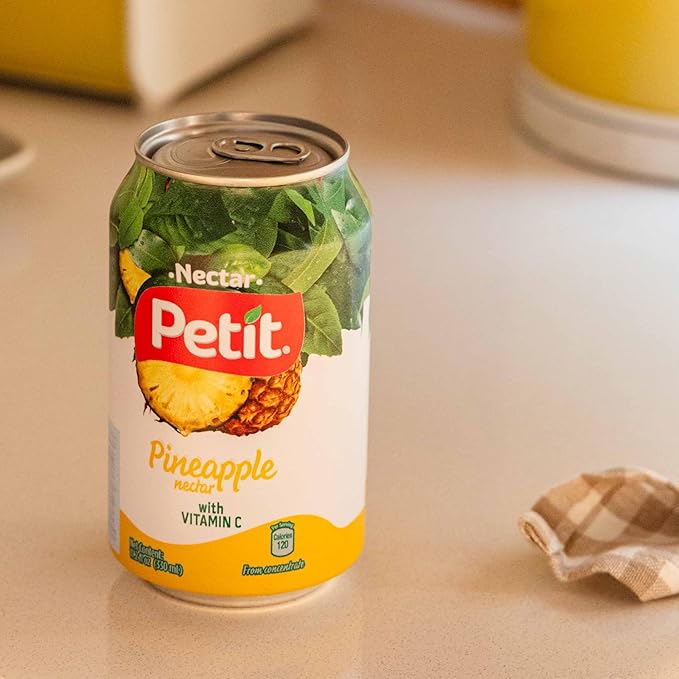 Petit Pineapple Nectar, 330 ml Cans (Pack of 24) – Refreshing Tropical Fruit Juice Beverage