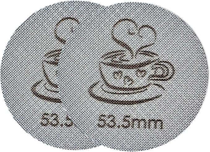 Espresso Puck Screen for 54mm Portafilter Basket, 1.7mm Thickness Made with 316 Stainless Steel, Coffee Machine Reusable Filter for Barista Accessories (54mm *2）