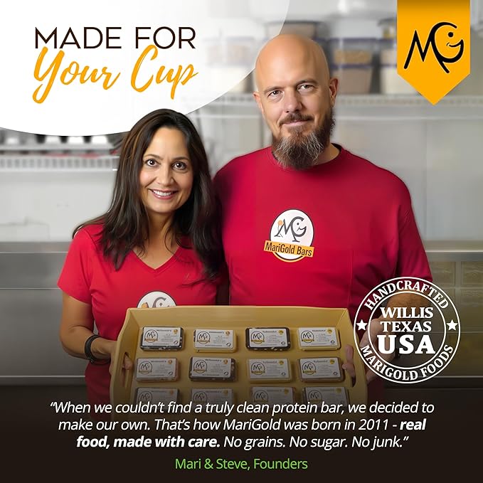 MariGold High Protein Collagen Coffee - Mocha Collagen Latte, Dairy Free, 20g Grass-Fed Type I & III Collagen Peptides, Energy Boost, 2 Shots Organic Espresso, Non-GMO, 1 Lb Bag, 15 Servings