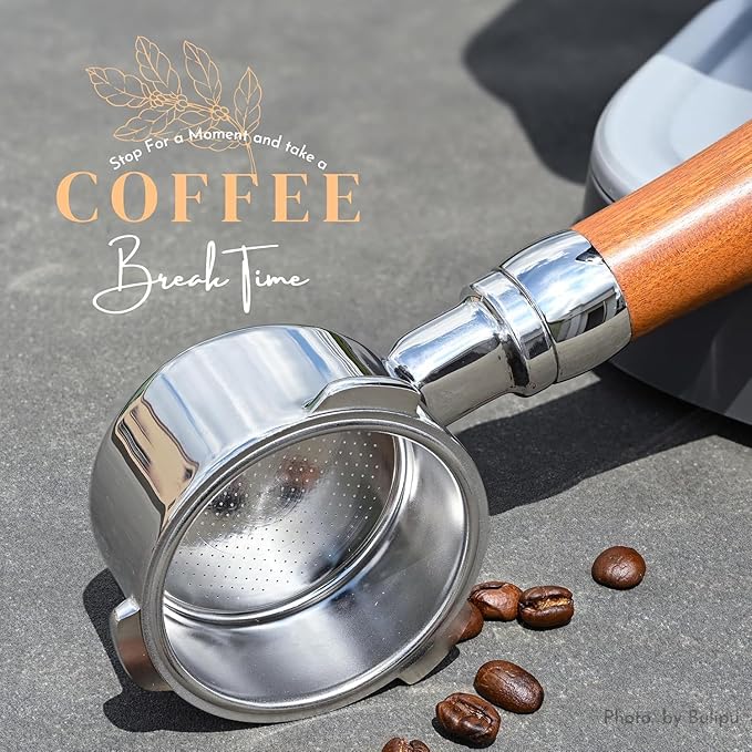 51mm Bottomless Portafilter, 3 Ears Espresso Portafilter for Gevi, Capresso, DONLIM, Mr. Coffee Cafe Barista, Bella Pro Series, Swan Nordic Espresso Machine, 4mm Thick