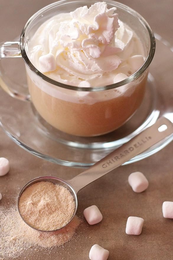 Ghirardelli Classic White Premium Frappé Mix, 3.12 lb Can with Ghirardelli Stamped Barista Spoon