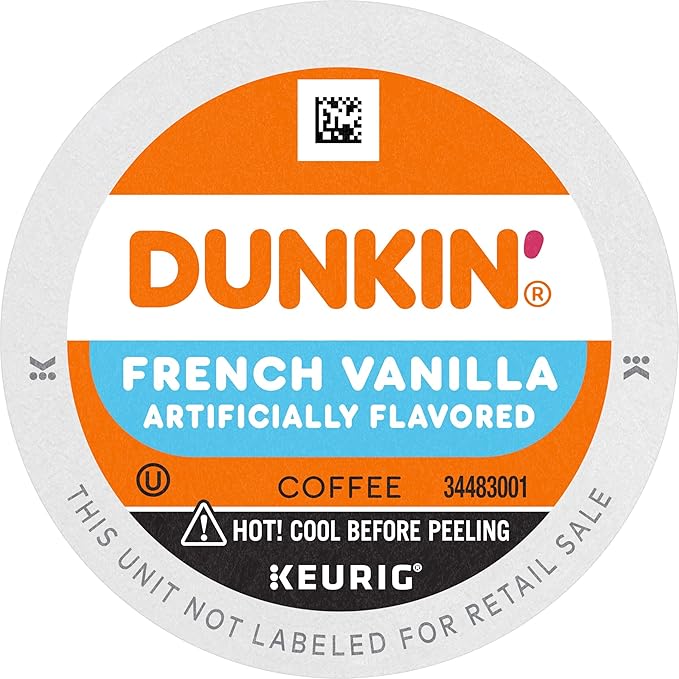 Dunkin' French Vanilla Flavored Coffee, 10 Keurig K-Cup Pods