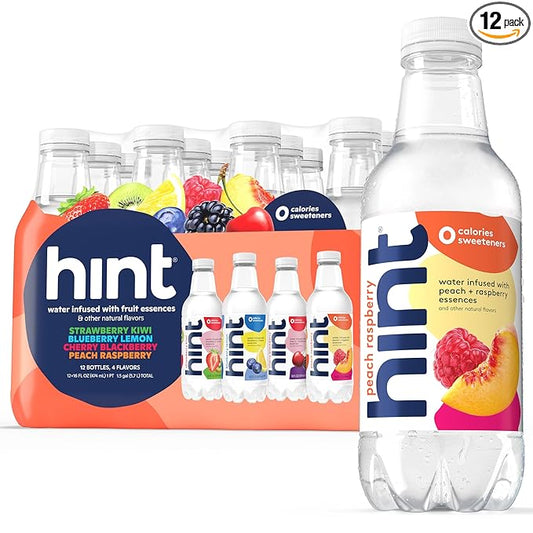 Hint Fruit-Infused Bottled Water, Smashup Flavored Variety Pack - Purified Water Beverages with Zero Calories, Natural Flavors, and Sugar Free - 16 Fl Oz (Pack of 12)