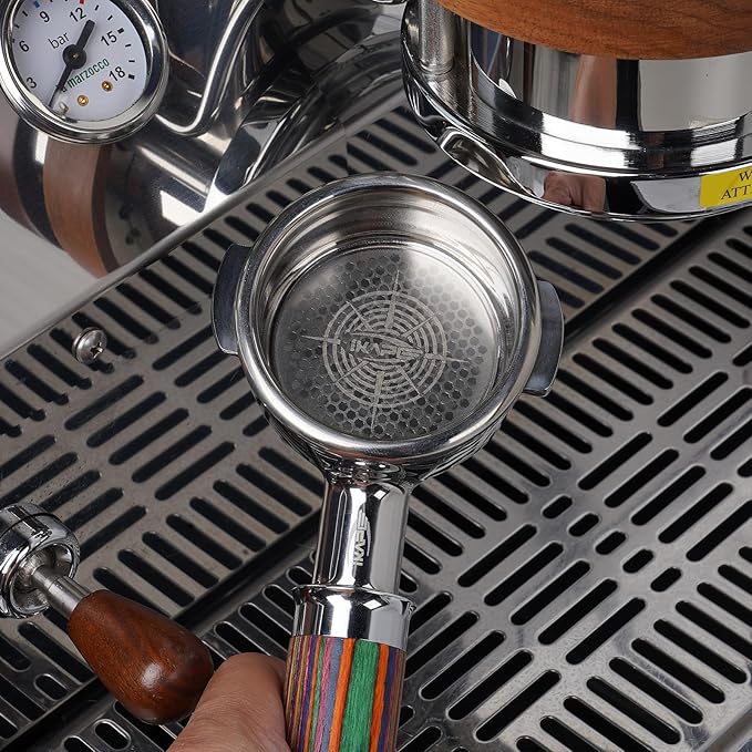 IKAPE 58mm Espresso Filter Basket, 20g High Precision Extraction Portafilter Basket, Fits for 58mm Coffee Machines(Honeycomb)