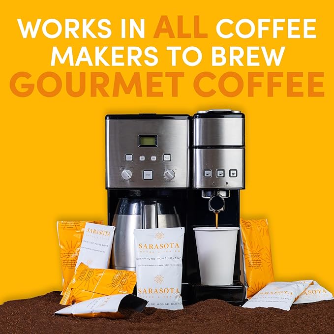 Coffee Packets – 2oz Bulk Coffee Packs, Breakfast Blend Ground Medium Roast, Pre-Measured Single-Pot Brew Pouches for 12 Cup Makers (100 Count)