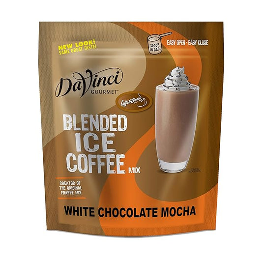 DaVinci Gourmet White Chocolate Mocha Blended Iced Coffee Mix, 3 Pound (Pack of 1)