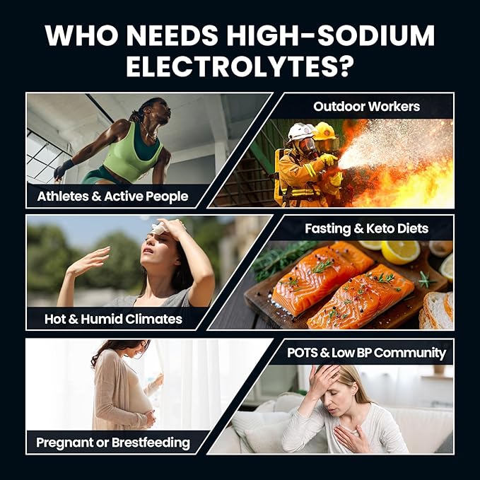 Venture Pal High Sodium Electrolyte Powder Packets | Sugar Free Hydration Drink Mix with Sodium, Potassium, Magnesium & Vitamins | Zero Calorie | Keto, Vegan & Paleo Friendly | 30 Sticks