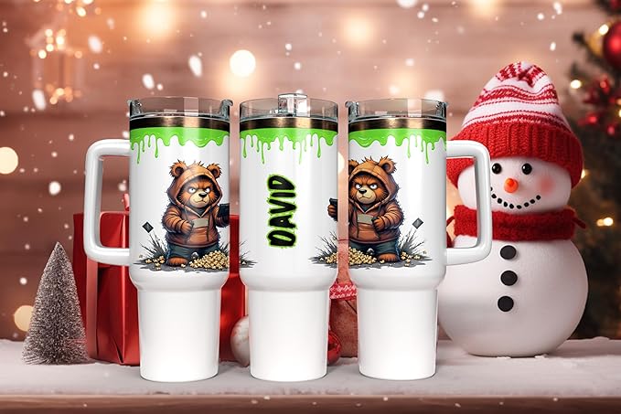 Personalized Gamer Tumbler with Handle, Stainless Steel, 40oz, Don't Talk To Me Design, Insulated Travel Mug