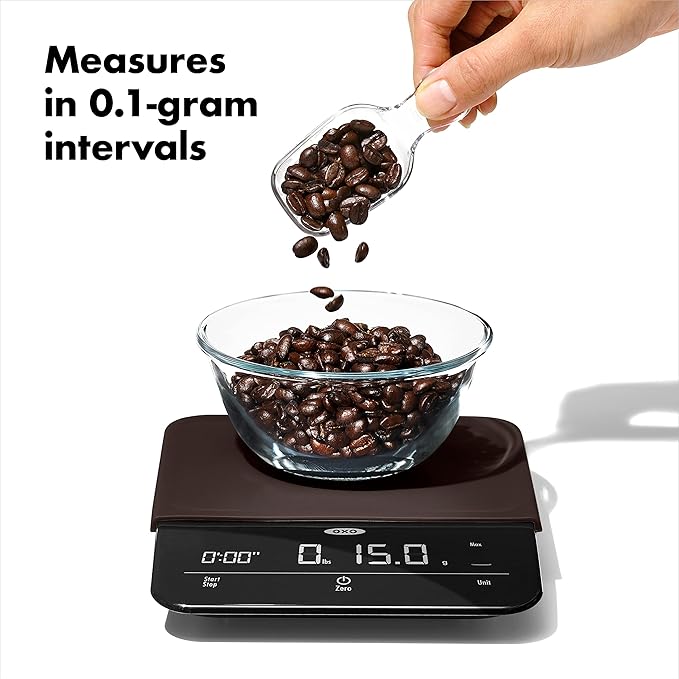 OXO Brew 6 Lb. Precision Coffee Scale with Timer, Black