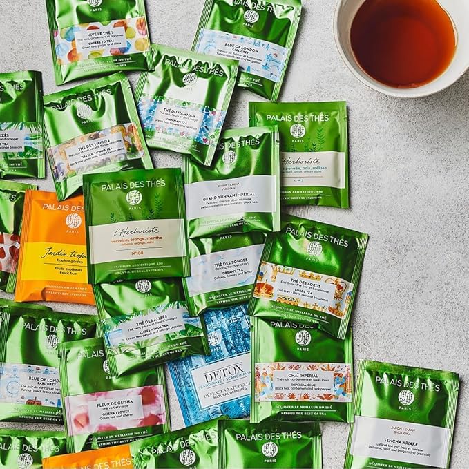 Palais des Thés Green Tea - Organic Icy Mint Blend with Peppermint - Premium Tea Bags - Serves 20 Cups