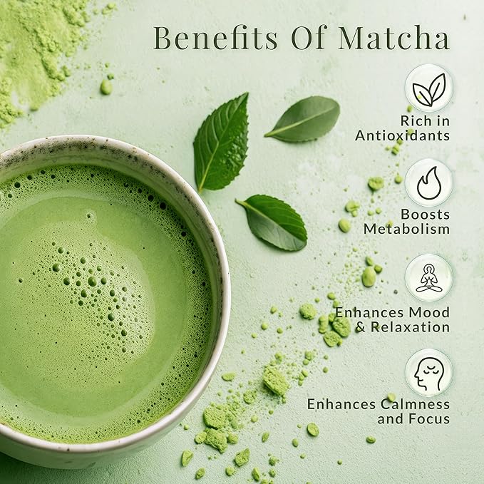 Matcha Sunday Ceremonial Grade Matcha - Kyoto, Japan - Finely Ground Green Tea Powder - Vibrant Green (50g/ 1.75oz) - Bag