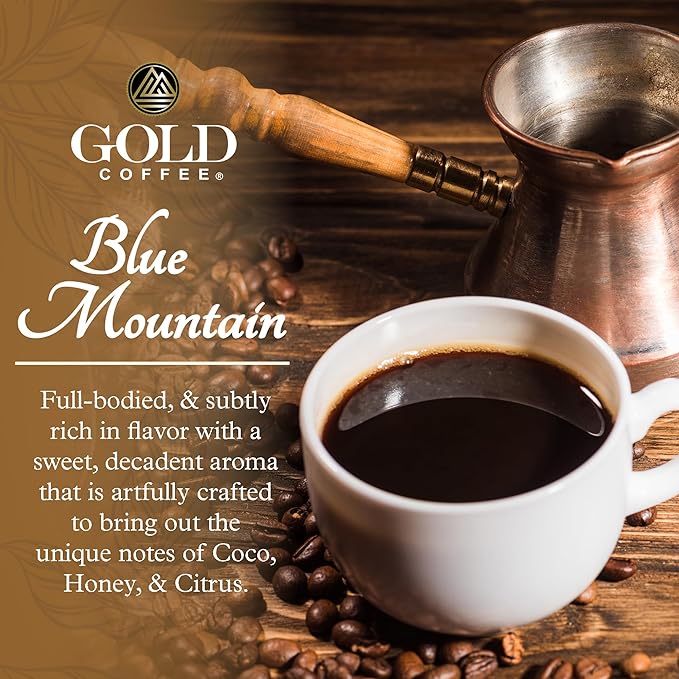 Gold Coffee Bundle | Kanaloa & Blue Mountain, Medium Roast, Whole Bean |100% Arabica Coffee, 12 oz. (Pack of 2)
