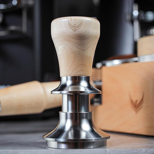 KNODOS 58mm Espresso Tool Set for Breville Dual Boiler, Oracle Jet, and Oracle Touch: Maple Bottomless Portafilter, Calibrated Tamper, Dosing Funnel with Puck Screen, and Adjustable Distributor