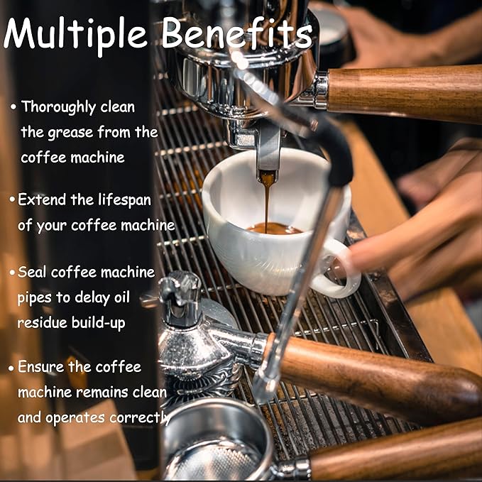 3-Phase Espresso Cleaning Tablets,Coffee Cleaning Tablets, Deep Clean, Extend the Lifespan of Your Coffee Machine, Provide Lasting Protection (12 Tablets)