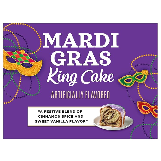 Community Coffee Mardi Gras King Cake Flavored 12 Ounces, Medium Roast Ground Coffee, 12 Ounce Bag (Pack of 2)