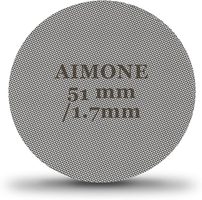 Espresso Puck Screen - Lower Shower Screen Compatible With Espresso Portafilter Filter Basket, Reusable1.7mm Thickness,150μm, 316 Stainless Steel (51MM)