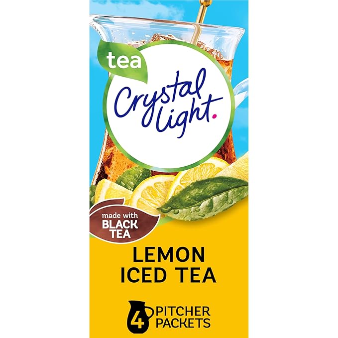 Crystal Light Lemon Iced Tea Drink Mix (16 Pitcher Packets, 4 Packs of 4)