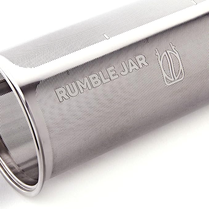 Rumble Jar - Next-Gen Cold Brew Coffee Maker for Mason Jars - 200 Micron Filter Is Ideal for Coarse Grounds & Stronger Coffee - Includes Filter + 32oz Mason Jar