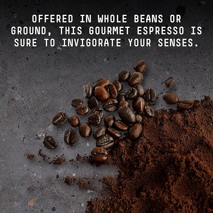 Stone Street Knee Buckling Espresso Beans, High Caffeine Coffee Blend, Dark Roast, Whole Bean, 1 LB