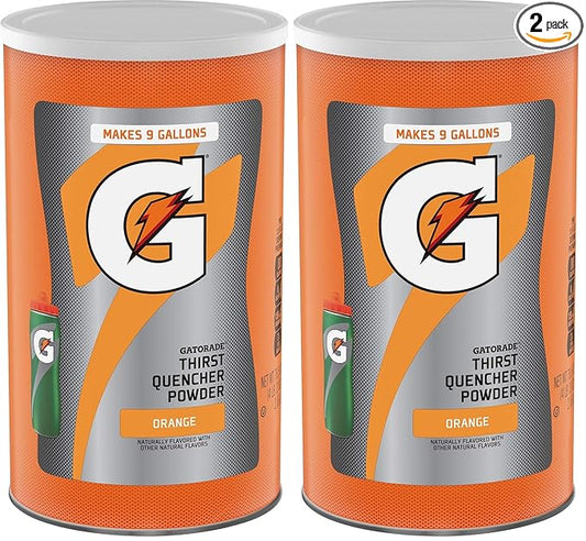 Gatorade Thirst Quencher Powder, Orange, 76.5 oz (Pack of 2)