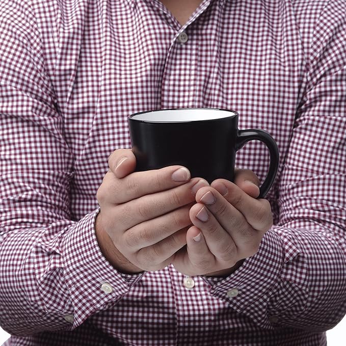 Custom Ceramic Coffee Latte Mugs 12 oz. Set of 100, Personalized Bulk Pack - Perfect for Coffee, Tea, Espresso, Hot Cocoa, Other Beverages - White