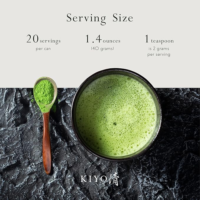 Kiyo Matcha Premium Grade Toyokage Ceremonial Uji Matcha - Pure Japanese First Harvest Ceremonial Grade Matcha Green Tea Powder from Uji, Japan (40g/1.41oz)