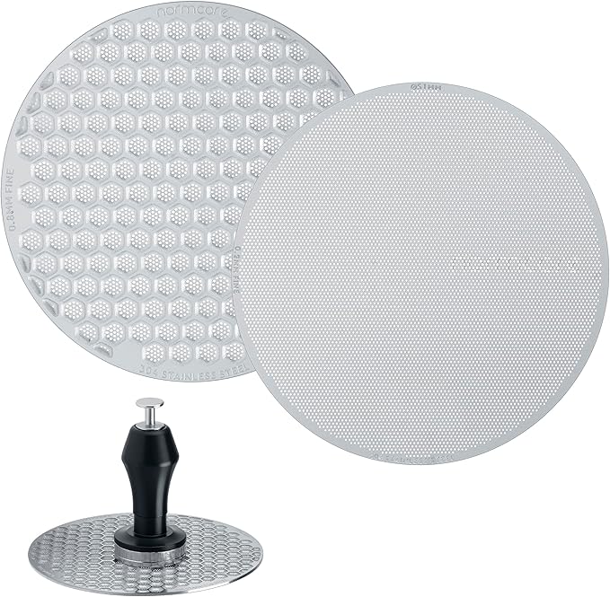 Normcore 51mm Magnetic Puck Screen Kit - 0.2mm Ultra-Thin, 0.8mm Standard Espresso Filter Screens with Magnetic Pin and Stand - 304 Stainless Steel Reusable Metal Coffee Filter for Portafilter Basket